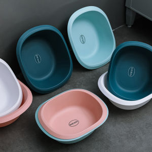 Thick Plastic Face Washing Basin Home Use Large Size for Students Dormitory Laundry Foot Wash Small Bucket Household Tools