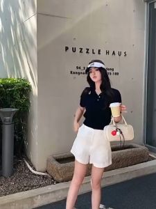 💥[A403] Áo len nữ Montoghi dệt kim KIỂU THỪNG VIỀN CỔ phối logo cún con thanh lịch dễ thương - L2M