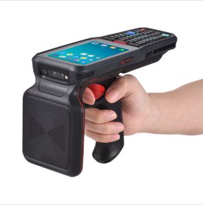 Android 10.0 1D/2D/QR Barcode Scanner Handheld Mobile Terminal PDA with Honeywell 2D Scan Engine and R2000 Engine UHF Read-write Function Support Wireless Wi-Fi 4G with 4.0 Inch Touchscreen for Warehouse Delivery Retail Shop Restaurant Warehouse Inventory