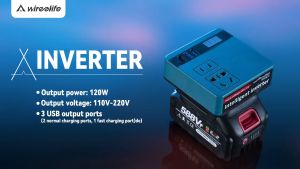 【COD + Local Seller】120W Cordless Power Inverter DC 18V To AC 220V For Home Application Inverter Adapter Power Supply Inverter For Makita 18V Battery