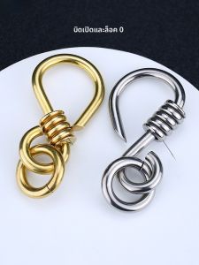 แฮนด์เมดทองเหลืองสแตนเลส 4 มมพวงกุญแจผู้ชายทนทานเอวแขวนทองแดง เรียบง่าย สร้างสรรค์จี้