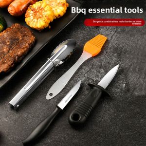 GANGWO | Portable Multi-Function BBQ Knife Set with Meat Scissors Garlic Press Silicone Oil Brush