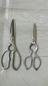 WILDMOK Multifunctional Poultry Shears Round Arc Full Stainless Steel Heavy‑Duty  Kitchen Food Scissors For Chicken Bone Cutting