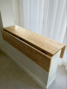 BEIQIVI | Quầy Bar Gỗ Cứng Mở Rộng Bảng Gỗ Dày Tự Chế Từ Gỗ Sồi Walnut