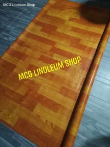 Red wood Design Rubberized Linoleum Renolium Vinyl Sheet Flooring Sold per Yard