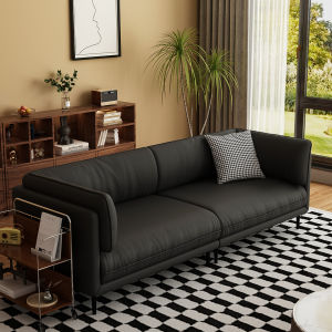 Modern Minimalist Small Apartment Sofa Velvet Straight Row Reception Three-Seater Couch Detachable Home Office Furniture