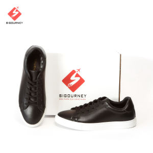 Giày thể thao nam da bò màu đen SIGOURNEY giày sneaker TT-002 bảo hành 18 tháng
