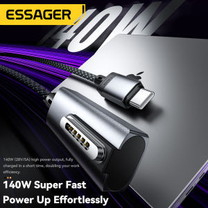 Essager PD140W Magnetic Fast Charging Cable Supports 5A Fast Charging Type-C To Magsafe3 Charging Cable PD3.1 Compatible With 96W/70W/67W Cable Suitable For MacBook Pro MacBook Air