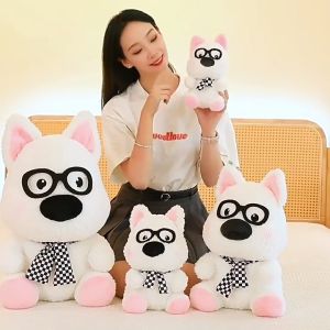 Gấu bông chó đeo mắt kính cute siêu hot chó giáo sư tiến sĩ dễ thương cho bé yêu (25cm) hàng xịn cao cấp an toàn