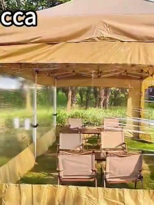 Outdoor Tent 3x4.5m with Side Cover Waterproof Heavy Duty Retractable Gazebo Canopy Tent