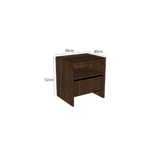 GOOFANSER | Retro American Luxury Solid Walnut Bedside Table