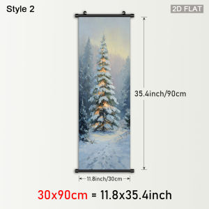 VIKAMA Vintage Oil Painting Christmas Scroll Tapestry Classic Santa Claus Wall Decoration Christmas Fabric Poster Home Decor