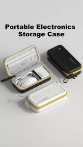 Hagibis Electronic Organizer Traveling Case Bag EVA Hardshell PU Portable Carrying Pouch for Mouse Charger Cables Accessories