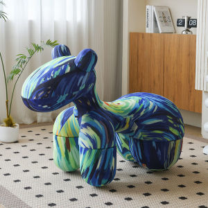Creative Pony Chair Childrens Seat Animal Bench Living Room Popular Dog Chair Kids Furniture Scandinavian Style Adjustable Height
