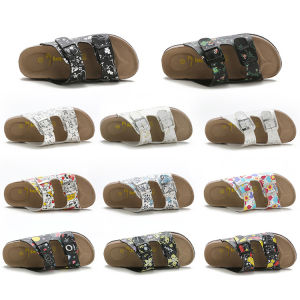 Summer Student Couple Flat Bottom Anti-Slip Cork Slippers Fashionable Versatile Parent-Child Beach Shoes Waterproof Platform Flats