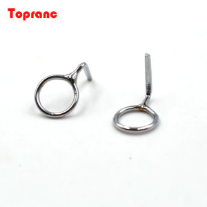 Topranc 6Pcs Fishing Rod Pole Guides Ring Guide DIY Replacement Repair Pole Guides Tips Rings Accessory Fishing Rod Parts