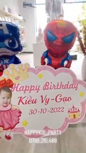 Banner bảng tên sinh nhật cho bé trai bé gái thiết kế theo yêu cầu HAPPYKID BANNER
