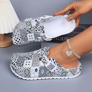 Womens Eva Close-Toe Slippers Adjustable Buckle Comfortable Platform Heels Indoor Shoes Home Wear