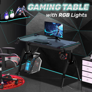 [SG Stock]Gaming Table with RGB light Computer Desk Office Table