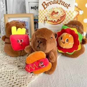 Móc Khóa Thú Nhồi Bông Capybara Mô Hình Hoạt Hình Chân Thực Đồ Chơi Mềm Mại Đồ Trang Trí Phòng Mặt Dây Chuyền Capybara Hài Hước Đồ Trang Trí Búp Bê Dễ Thương