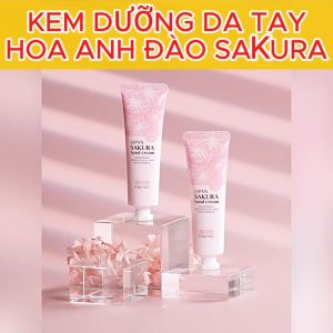 Kem Dưỡng Da Tay LAIKOU Hoa Anh Đào Sakura Tuýp 30g – Chống Khô Da Tay Bong Tróc Dưỡng Da Mềm Mịn Sáng Da