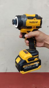 KEELAT KCID003 Impact Driver Mesin Bor 20V 230N.M Brushless Cordless Screwdrivers Drill Bit Set Heavy Duty Electric Power Drill Kit