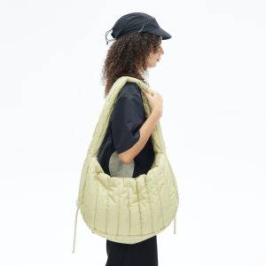 UR2025 New Womens Cloud Folded Dumpling Bag Large Capacity down Feather Tote Bag Commuter Crossbody Casual Handbag