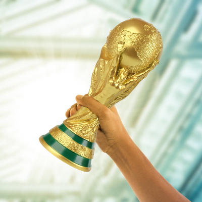 【2022 Original 】 Golden World Cupfootball Champion Hercules Cup Trophy Model Soccer Match Souvenir F