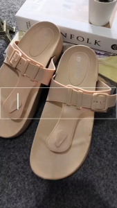 Sandal Selop Karet Wanita Motif Strap Gesper Karet 2699-A1