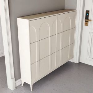 ตู้รองเท้า ตู้เก็บรองเท้า ตู้เก็บรองเท้ากันฝุ่น ชั้นเก็บรองเท้า เก็บของอเนกประสงค์ ตู้รองเท้าแบบหกบานประตู | 3ขนาด