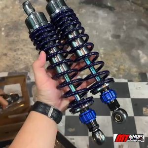 โช๊คหลังเวฟ ทุกรุ่น โช๊คเเต่ง เเกนรุ้ง ความสูง 320 มิล มีประกันรั่ว ซึม ใส่เวฟ 100/110i เก่า-ใหม่/125r-s-บังลม/125i ปลาวาฬ-LED