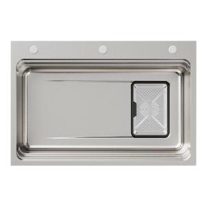 yedeeo | Chậu Rửa Bếp Inox Dày Lớn Một Hố Có Bộ Thu Gom Rác