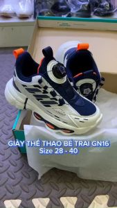 Giày thể thao bé trai khóa xoáy thế hệ mới êm nhẹ kháng khuẩn phong cách độc lạ trẻ em học sinh nam đi học chạy bộ NHÍM SHOP GN16