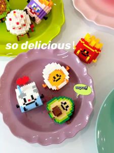 Snack & Fruit Building Block Education DIY 零食水果积木玩具 Mainan Blok Bina Makanan Buah 3D Cute Food 3D Mini Cartoon Block Gift