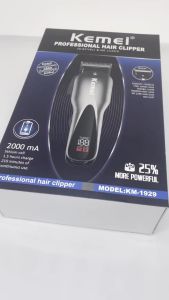 Alat Cukur Rambut Kemei KM 1929 Pencukur Rambut Extra Turbo LED Display Baterai Kuat Tahan Lama 3 Jam Fast Charging Dual Speed ( Normal & Turbo ) TASMAN COLLECTION