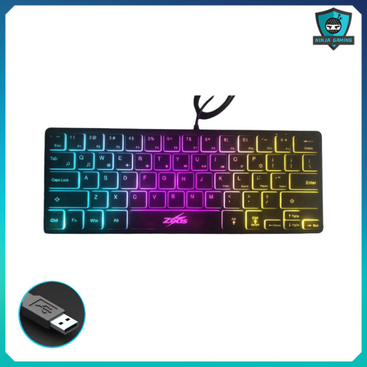Ninja Gaming Cool RGB Gaming Keyboard 64 Keys Keyboard/Keyboard