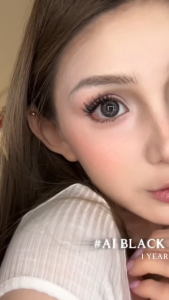 (COD) คอนแทคเลนส์สีดำสามรุ่นที่ขายดีที่สุดของเกาหลีใต้ ใช้งานหนึ่งปี จัดส่งรวดเร็ว