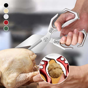 Durable Stainless Steel Kitchen Scissor Rust-proof Thickened Poultry Scissor Japanese Style Heavy Duty Chicken Bone Shear Fish