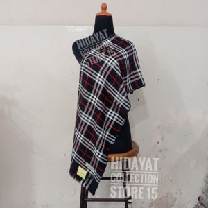 Syal pashmina kotak-kotak premium chasmere/ pashmina import/ syal /scarf /selendang selempang /hijab /shawl wanita /aksesoris muslim / fashion wanita