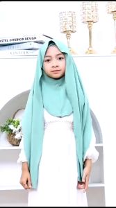 Jilbab anak perempuan Pashmina inner jersey 4-10 thn Kerudung Pasmina instan Pastan anak