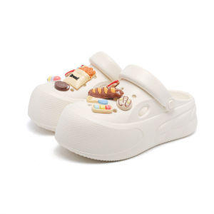 Womens Thick Bottom EVA Anti-Slip Odor-Resistant Clog Shoes Summer Beach Sandals Silent Head Cover High-End Sensation