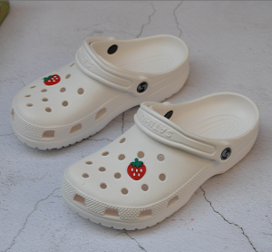 Summer Womens Thick-Soled White Nurse Work Shoes Anti-Slip Sandal Flats with Hole for Youth and Middle-aged