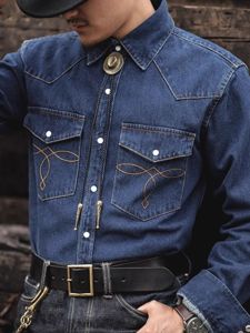American Retro Denim Shirt: A Casual Western Outfit Staple