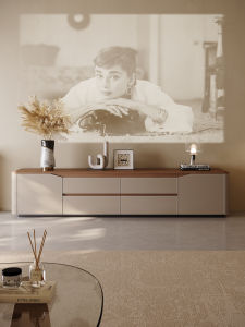 Saddle Leather Vintage Style Solid Wood TV Cabinet