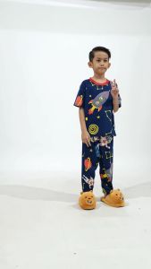 Kiminori ALVA.CP Setelan Baju Tidur Anak Laki-Laki Lengan Pendek