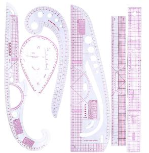 6PCS French Metric Ruler Clothing Fashion Ruler Curve Shaped Grading Rulers Sewing Tools for Sewing Dressmaking Pattern DIY