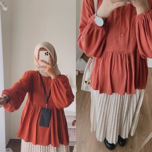 ARINA BLOUSE CRINKLE AIRFLOW / BLOUSE MUSLIM WANITA ATASAN TERMURAH TERBARU KEKINIAN