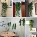 Cây nhân tạo dây leo treo tường mô phỏng cây leo treo tường trong nhà cây xanh trang trí tường giả hoa cây mây. 