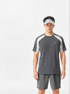 Purcotton | Short Sleeve Round Neck Cool Sense Water Light Cotton Mens T-Shirt