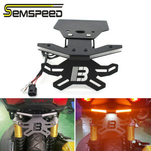 SEMSPEED Motorcycle Rear License Plate Holder With Brake Signal Turn Light For Honda ADV 160 ADV160 2022-2024